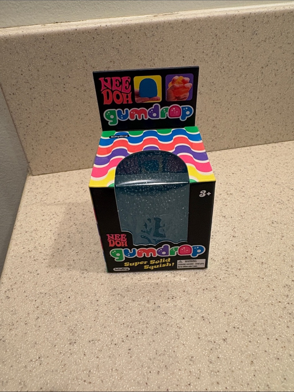 Gumdrop Super Solid Squish Toy - Blue Glitter